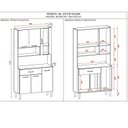 Ver imagem 4 de Armário de Cozinha 6 Portas 1 Gaveta Golden Branco/Nogueira/Off White/Cp- Ripado