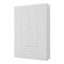 Ver imagem 2 de Guarda-roupa Infantil 122cm 4 Portas e 2 Gavetas Encanto Multimóveis Mp4448 Branco