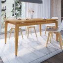 Ver imagem 2 de Mesa de Jantar 160x90cm Madeira Maciça Seiva CabeCasa MadeiraOriginals