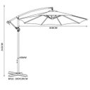 Ver imagem 3 de Ombrelone Guarda Sol de Luxo Impermeável com Haste Lateral 3 Metros para Piscina Jardim Área Externa