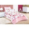 Kit Edredom Rosa Infantil Menina Estampado Borboleta 4 Peças Solteiro + Cortina de Varão - 7