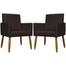 Kit 2 Poltronas Decorativas para Sala Mari Suede Pé Palito - 1