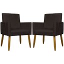 Ver imagem 1 de Kit 2 Poltronas Decorativas para Sala Mari Suede Pé Palito