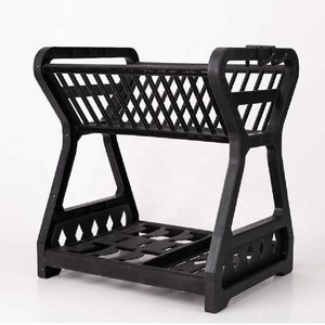 Escorredor de Loucas Duplo Porta Pratos 2 Andares Copo Gancho Talheres Desmontavel Organizador Cozin