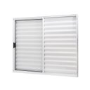 Ver imagem 1 de Janela de Alumínio Veneziana 100x120cm 3 Folhas Vidro Liso Slim Modular Ramassol Branco