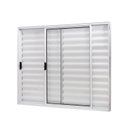 Ver imagem 2 de Janela de Alumínio Veneziana 100x120cm 3 Folhas Vidro Liso Slim Modular Ramassol Branco