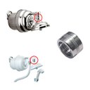 Ver imagem 1 de Luva Em Metal Recartilhada para Ducha Articulavel Cardal Du214 Etc - Pr603