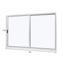 Ver imagem 4 de Janela de Alumínio de Correr Lateral 100x100cm 2 Folhas Vidro Liso Slim ModularRamassol