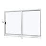 Janela de Alumínio de Correr Lateral 100x100cm 2 Folhas Vidro Liso Slim ModularRamassol - 4