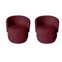 Ver imagem 1 de Kit 2 Poltronas Decorativa Beatriz Orgânica Suede Marsala
