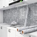 Ver imagem 6 de Papel de Parede Adesivo Cozinha Alta Temperatura Azulejo Moderno Cinza Claro