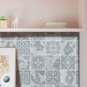 Ver imagem 4 de Papel de Parede Adesivo Cozinha Alta Temperatura Azulejo Moderno Cinza Claro