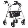 Andador em Alumínio com Rodas Assento e Cesta Mercur - 1