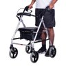 Andador em Alumínio com Rodas Assento e Cesta Mercur - 2