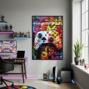 Ver imagem 2 de Quadro Decorativo Controle Xbox Branco-70x50cm Mold Preta