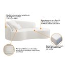 Ver imagem 4 de Divã Recamier Curvo Sala de Estar Inglaterra Lado Direito 200cm Bouclé Branco - Incasa Decor