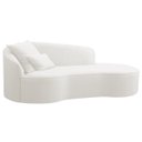 Ver imagem 1 de Divã Recamier Curvo Sala de Estar Inglaterra Lado Direito 200cm Bouclé Branco - Incasa Decor
