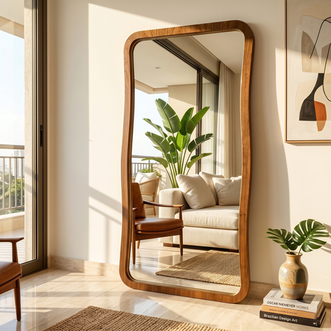 Espelho Orgânico 180cmx90cm Moldura Mdf Zadar