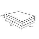 Ver imagem 3 de Cama Box Baú Casal Extremo Reforçado Principe Das Camas Suede Cinza 138x188x41