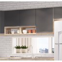 Ver imagem 1 de Armário Aéreo para Cozinha 3 Portas 2 Nichos Athena IRM Móveis