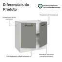 Ver imagem 3 de Balcão de Cozinha Agata 2 Portas MDP 80cm Branco e Cinza Madesa