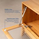 Ver mais imagens de Rack para TV até 60 Polegadas Madeira Maciça 162cm Pés em Madeira Maciça Vidro Canelado Seiva CabeCasa MadeiraOriginals Marrom