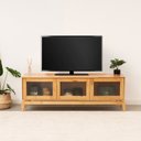 Ver imagem 3 de Rack para TV até 60 Polegadas Madeira Maciça Vidro Canelado Seiva CabeCasa MadeiraOriginals