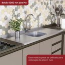 Ver imagem 7 de Cozinha Compacta 2 Peças com Balcão e Aéreo Connect 4 Portas 3 Prateleiras MDF Marrom Móveis