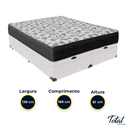 Ver imagem 3 de Cama Box Baú Bipartido Casal Branco e Colchão Iso 100 D33 Ortobom