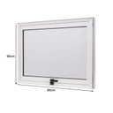 Ver imagem 4 de Janela de Aluminio Maxim-Ar 80x60cm Vidro Boreal Cristal Ramassol Branco