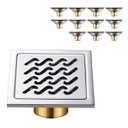 Ver imagem 1 de Ralo 10x10 Aço Inox Banheiro Lavabo Anti Inseto Kit 11 Uni Higienico Seguro Resistente Anti Corrosao