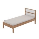 Ver imagem 4 de Cama de Solteiro Madeira CM8004 Amêndoa/Branco - Tecno Mobili