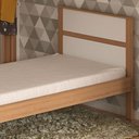 Ver imagem 3 de Cama de Solteiro Madeira CM8004 Amêndoa/Branco - Tecno Mobili