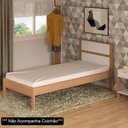 Ver imagem 2 de Cama de Solteiro Madeira CM8004 Amêndoa/Branco - Tecno Mobili