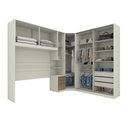 Ver imagem 2 de Quarto Modulado de Canto Casal com Espelho 5 Peças 8 Portas Seletto Henn - Areia/jequitibá