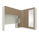 Ver imagem 4 de Quarto Modulado de Canto Casal com Espelho 5 Peças 8 Portas Seletto Henn - Areia/jequitibá