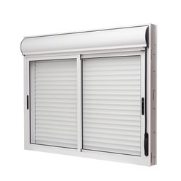 Janela de Alumínio Veneziana com Persiana Integrada 120x150cm 2 Folhas Moveis Brize Ramassol - 1