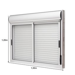 Janela de Alumínio Veneziana com Persiana Integrada 120x150cm 2 Folhas Moveis Brize Ramassol - 4