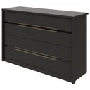 Ver imagem 2 de Cômoda Urban 8 Gavetas Preto Fosco - Móveis Lopas