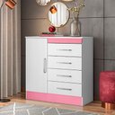 Ver imagem 4 de Cômoda Montevideu Branco Rosa Flex - Demóbile