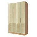 Ver imagem 2 de Cristaleira Dupla 4 Portas Vidro Reflecta Infinito 140cm com Rodapé 100% MDF