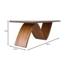 Ver imagem 2 de Mesa de Jantar Pão de Açúcar Nozes com Vidro Off White 240x120 Fabrispuma