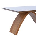 Ver imagem 6 de Mesa de Jantar Pão de Açúcar Nozes com Vidro Off White 240x120 Fabrispuma