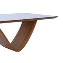 Ver imagem 5 de Mesa de Jantar Pão de Açúcar Nozes com Vidro Off White 240x120 Fabrispuma
