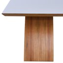 Ver mais imagens de Mesa de Jantar Pão de Açúcar Nozes com Vidro Off White 240x120 Fabrispuma