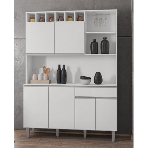 Cozinha Compacta Kit Alice 130 Mt Branco Ajl
