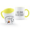 Caneca Flork Meme Frase Divertida com Emoji:Amarelo - 1