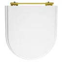 Ver imagem 1 de Assento Sanitário Poliester Calypso Branco Para Vaso Incepa Com Ferragem Dourada