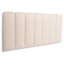 Ver imagem 1 de Cabeceira Casal Kit 7 Placas Modelo Arredondada - Suede Creme / Off White