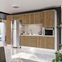 Ver imagem 1 de Cozinha Modulada Celeste Kappesberg 100% Mdf Branco/nogueira 360cm